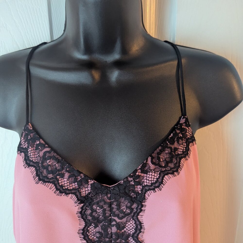 Express pink and black lace top - small - Picture 4 of 6
